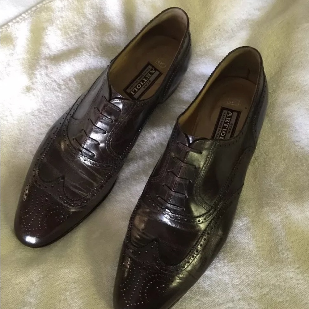 Men’s arteoli wingtips chocolate brown